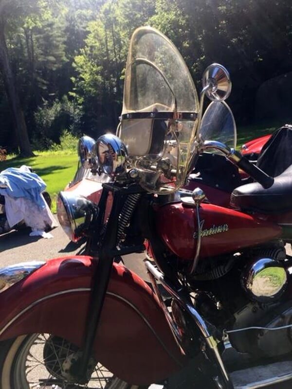1947 Indian Chief Roadmaster w/ Goulding Chrome Nose Sidecar — SOLD!