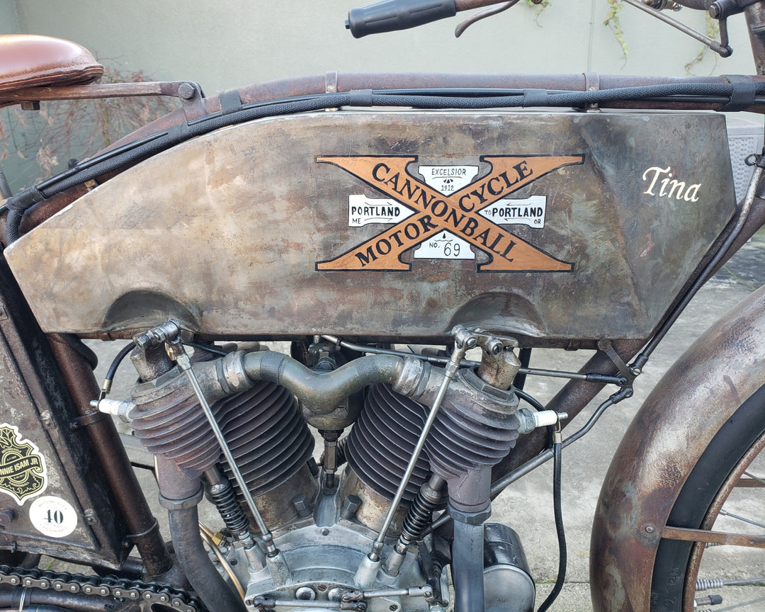 1912 Excelsior 6T Twin Cylinder Motorcycle - Motorcycle Cannonball Veteran