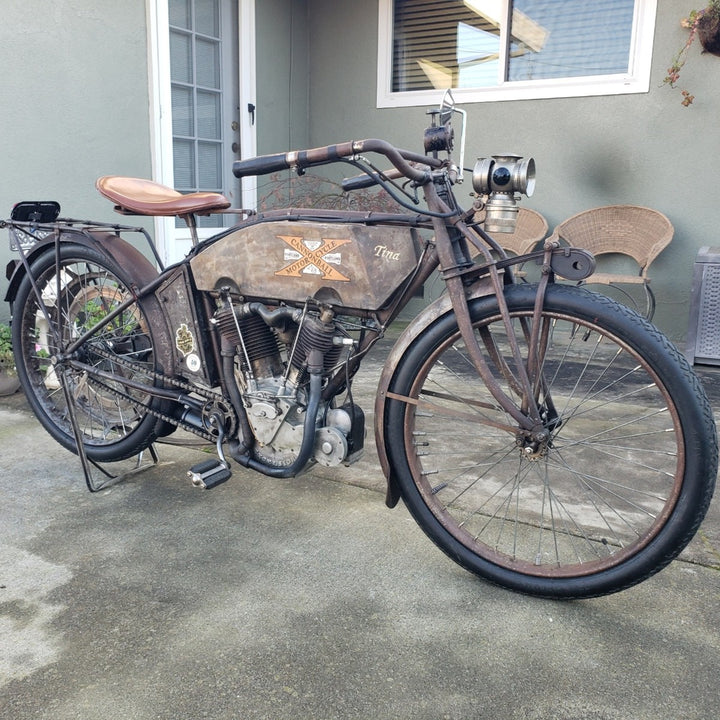 1912 Excelsior 6T Twin Cylinder Motorcycle - Motorcycle Cannonball Veteran