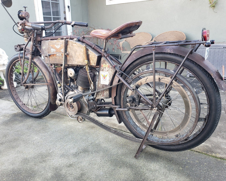 1912 Excelsior 6T Twin Cylinder Motorcycle - Motorcycle Cannonball Veteran