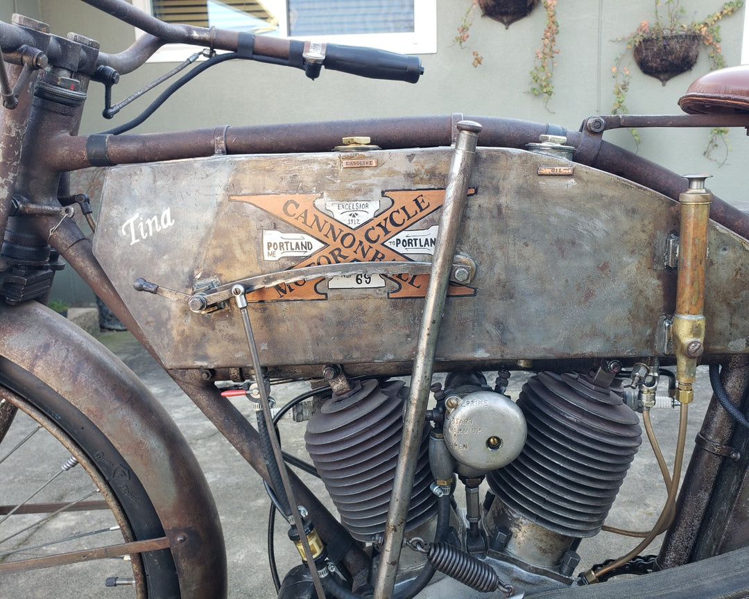 1912 Excelsior 6T Twin Cylinder Motorcycle - Motorcycle Cannonball Veteran