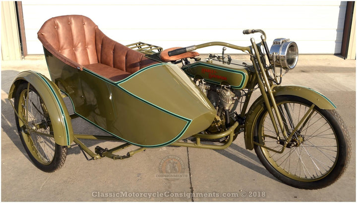 1920 Harley Davidson — 988.83 cc V-twin– Model 20-FS “T” Sidecar — SOLD!!