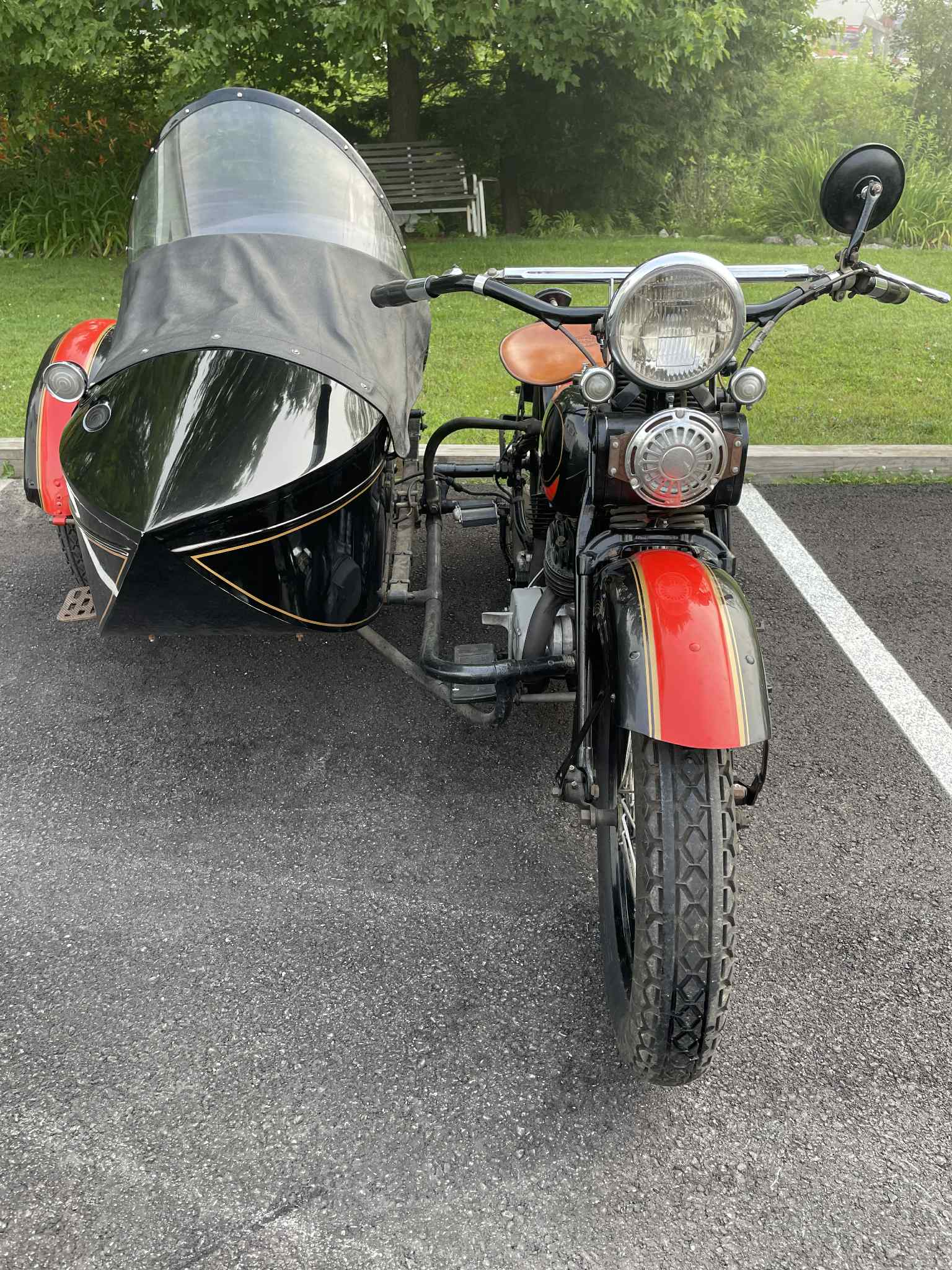 SOLD - 1933 Harley Davidson VLE with Sidecar - Steve McQueen