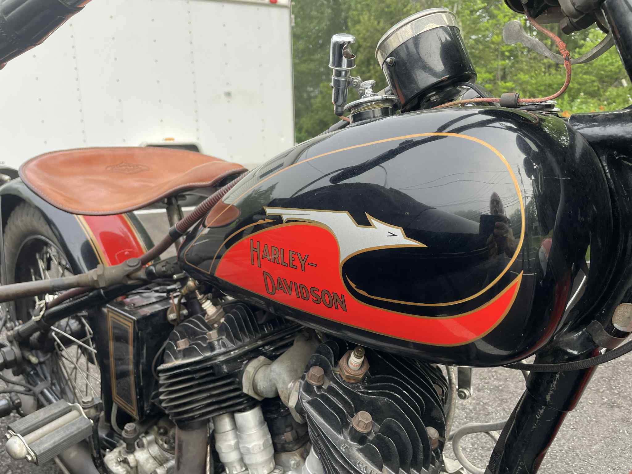 SOLD - 1933 Harley Davidson VLE with Sidecar - Steve McQueen