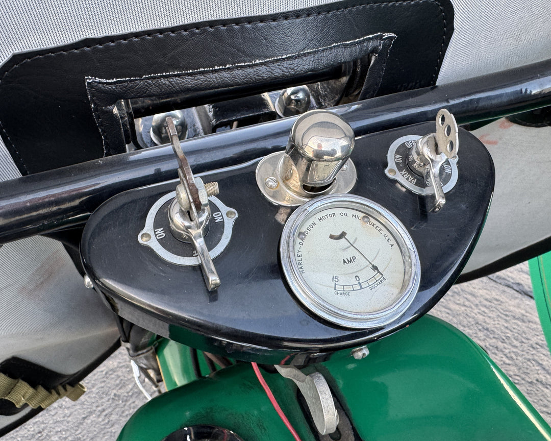 1936 Harley Davidson VH - Rare - 80" - Police Model with Sidecar