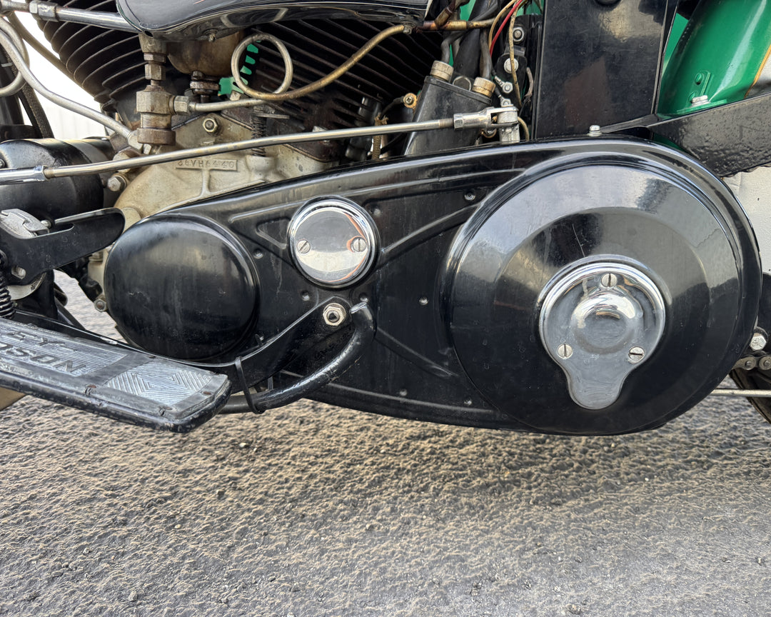 1936 Harley Davidson VH - Rare - 80" - Police Model with Sidecar