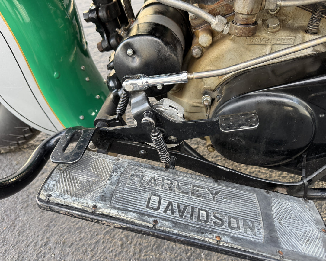1936 Harley Davidson VH - Rare - 80" - Police Model with Sidecar
