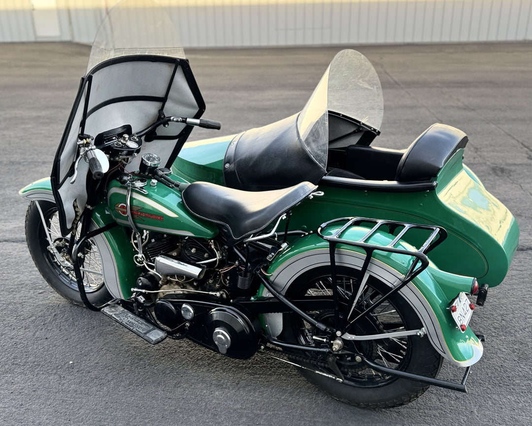 1936 Harley Davidson VH - Rare - 80" - Police Model with Sidecar