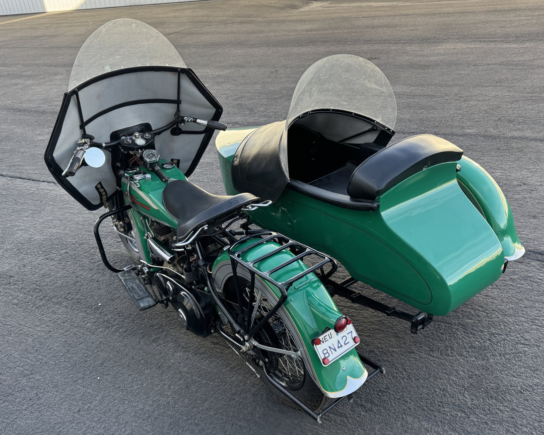 1936 Harley Davidson VH - Rare - 80" - Police Model with Sidecar