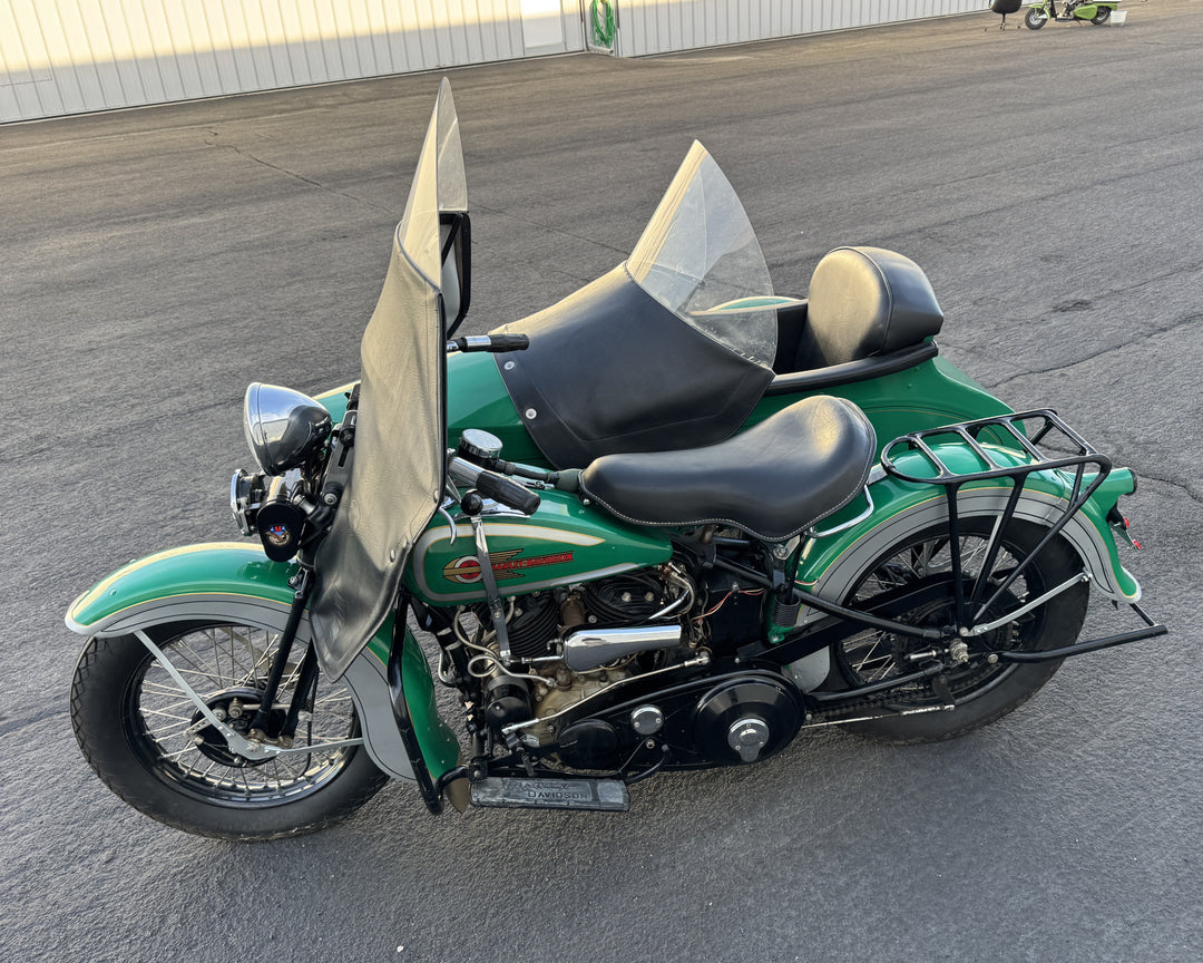 1936 Harley Davidson VH - Rare - 80" - Police Model with Sidecar