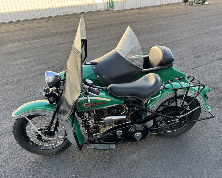1936 Harley Davidson VH - Rare - 80" - Police Model with Sidecar