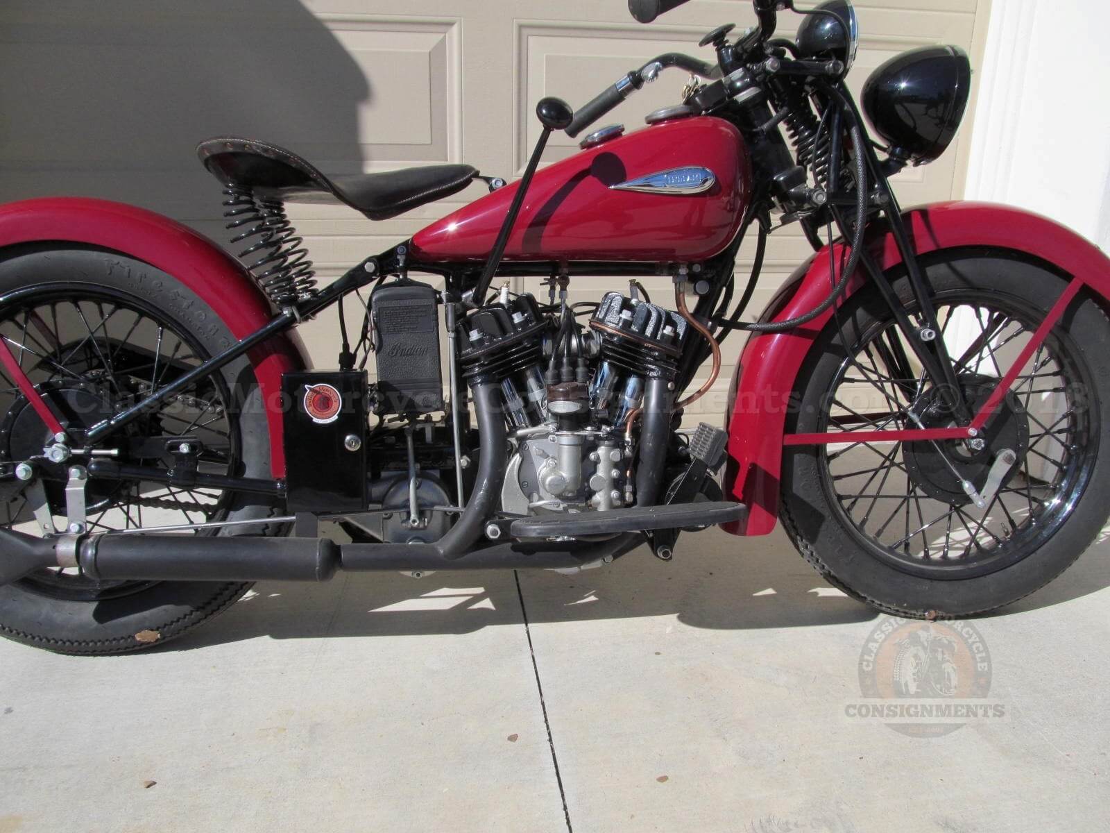 1942 Indian Jr Scout Motorcycle SOLD Classic Motorcycle Consignments