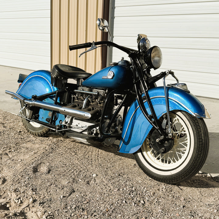 1942 Indian Four Cylinder Motorcycle - Running - Riding - Title