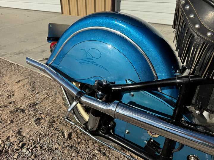 1942 Indian Four Cylinder Motorcycle - Running - Riding - Title