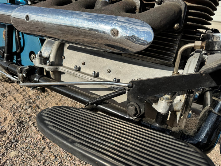 1942 Indian Four Cylinder Motorcycle - Running - Riding - Title