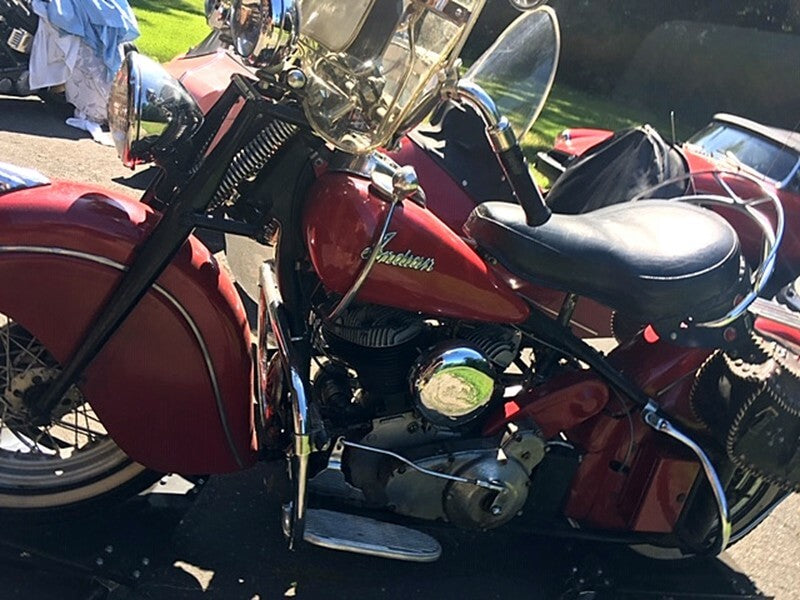 1947 Indian Chief Roadmaster w/ Goulding Chrome Nose Sidecar — SOLD!