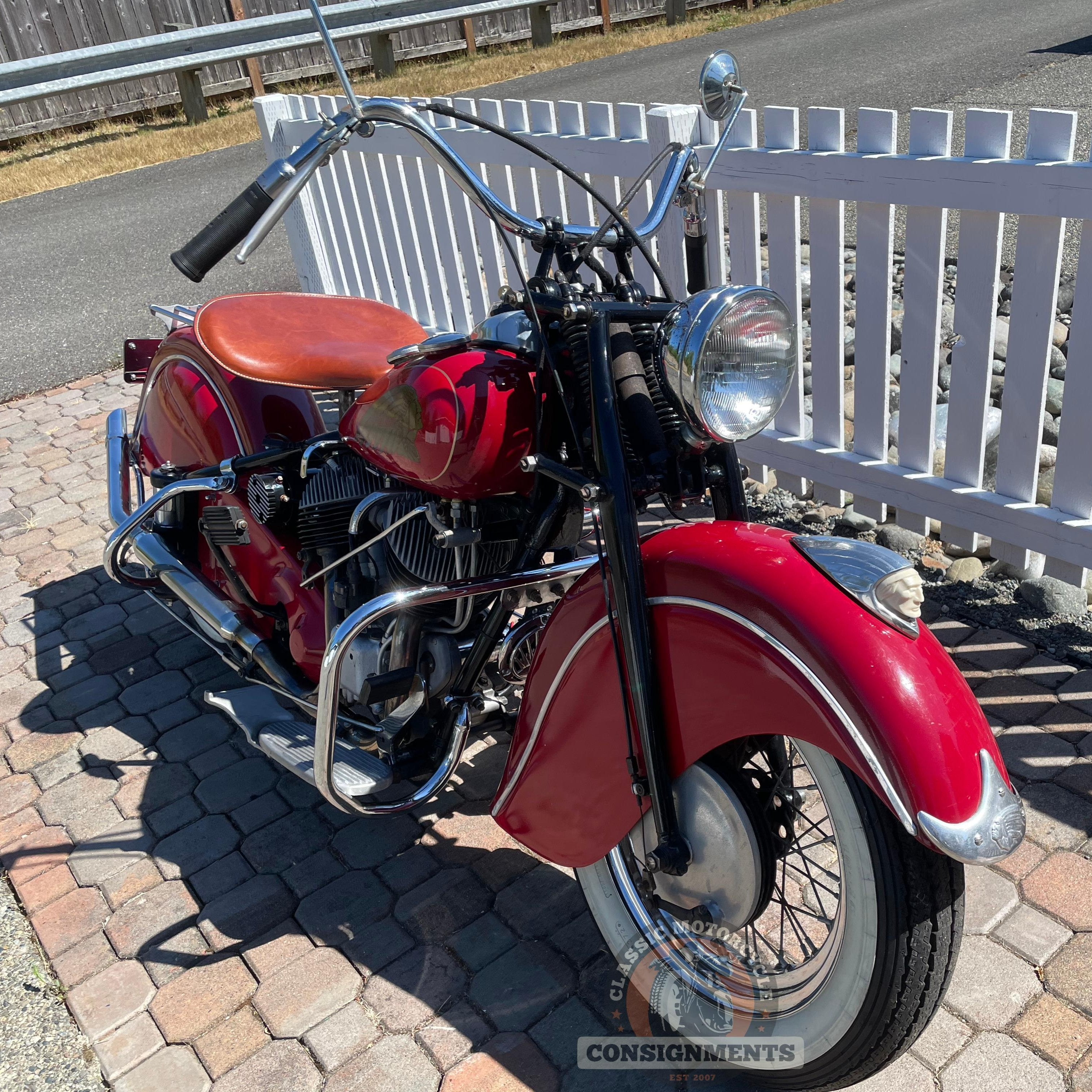 SOLD - 1947 INDIAN CHIEF VESTAL - SOLD – Classic Motorcycle