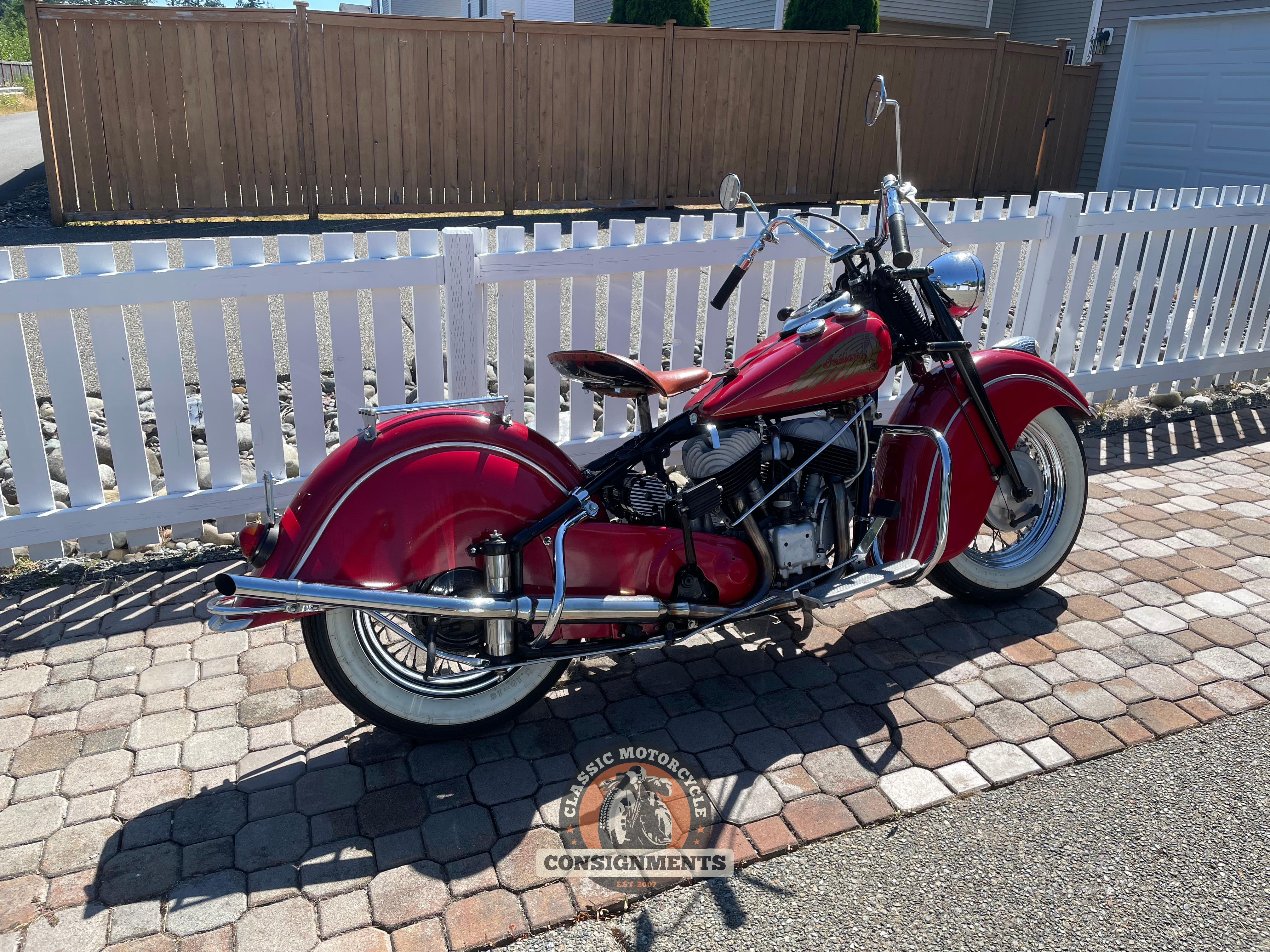 SOLD - 1947 INDIAN CHIEF VESTAL - SOLD – Classic Motorcycle