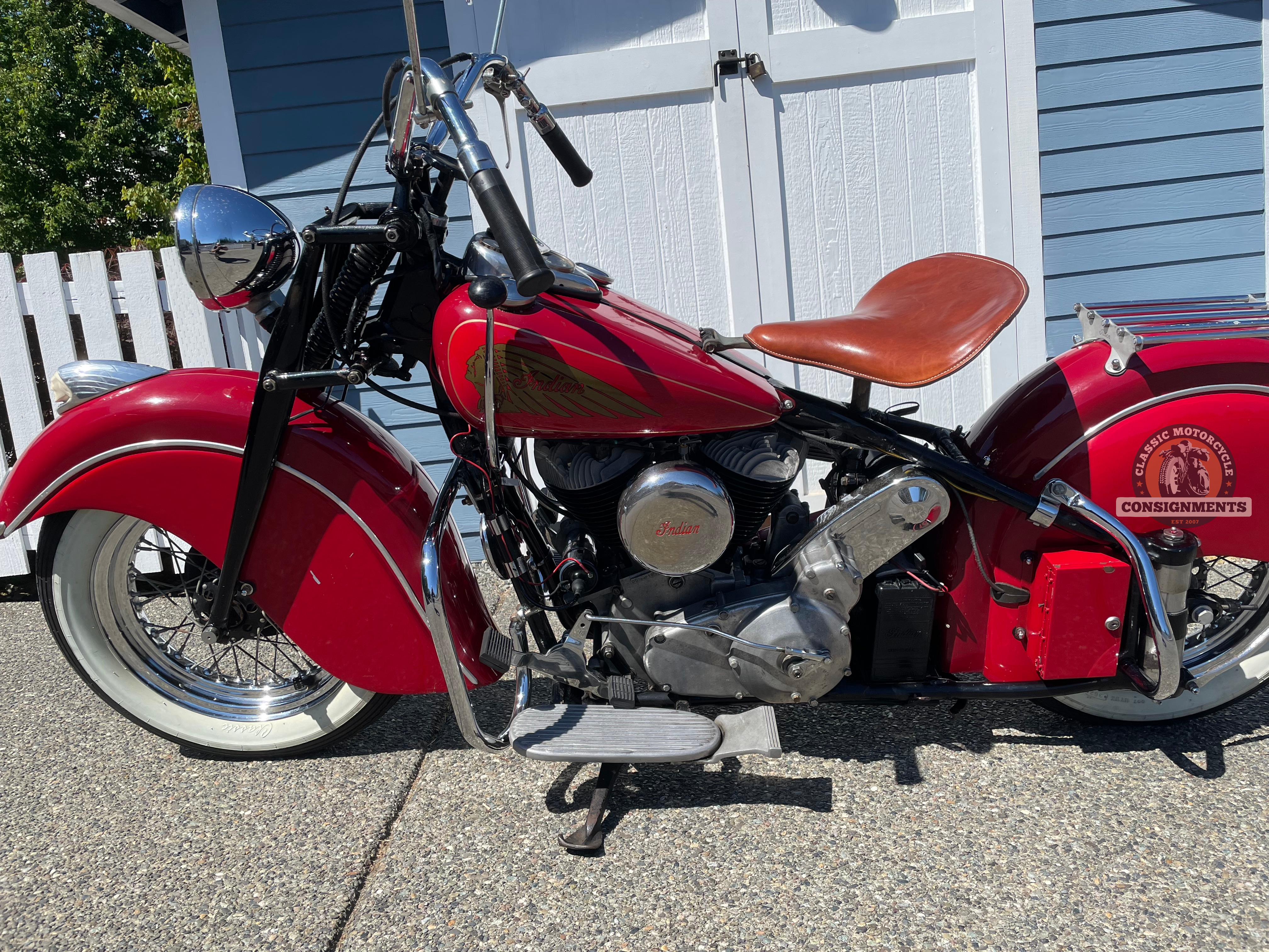 SOLD - 1947 INDIAN CHIEF VESTAL - SOLD – Classic Motorcycle