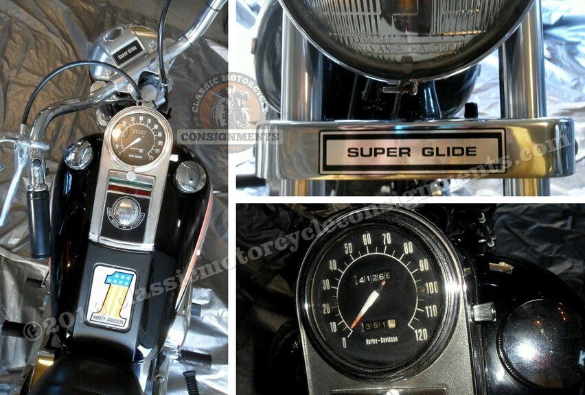 Harley Davidson Fx Fxe Superglide Boat Tail / Repro Chrome Decal