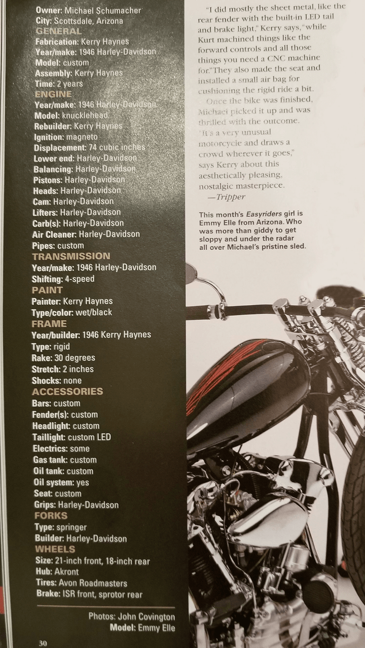 1946 Harley Davidson EL “Knucklehead” Bobber $$ SOLD!!! $$